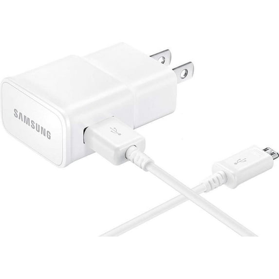 OEM Samsung Galaxy S7 Adaptive Fast Charger Micro USB Cable Kit! [1 Wall Charger + 5 FT Micro USB Cable] AFC uses Dual voltages for up to 50% Faster Charging! - Bulk Packaging