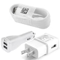 thumbnail image 1 of OEM Samsung Galaxy S8/S8+/S9/S9+ Galaxy Note 8/9 Adaptive Fast Charger Type C Cable Kit [1 Wall Charger + 1 Car Charger + 4FT Type C USB Cables] Adaptive Fast Charging for up to 50% faster charging, 1 of 12