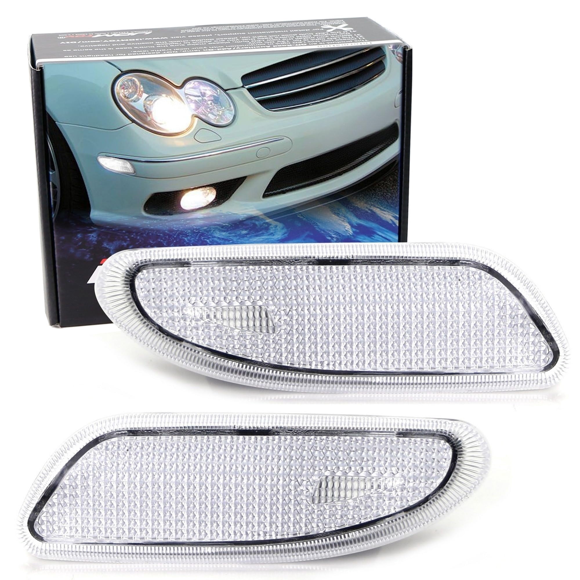 Driver Side Side Marker Light Assembly For 2012-2015 Mercedes-Benz C250 C300 C350 – Amber Lens, Halogen, UpParts, DOT/SAE Certified