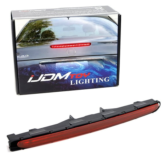 OEM-Spec Red Lens Full LED Trunk Lid Third Brake Light Bar Assembly For 2003-2009 Mercedes-Benz W211 E-Class Sedan