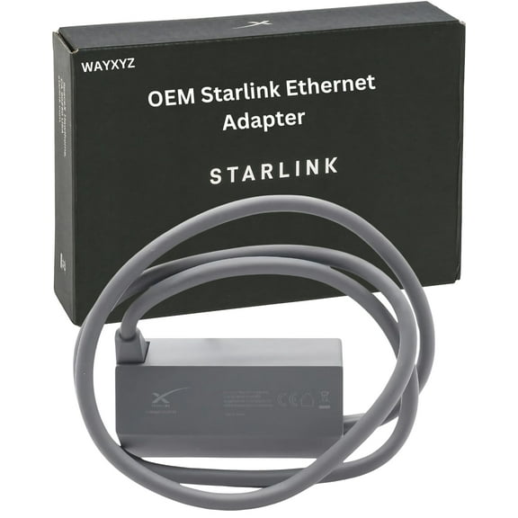 OEM Starlink Ethernet Adapter - Gen 2, Up to 1 Gbps, Third-Party Router Integration