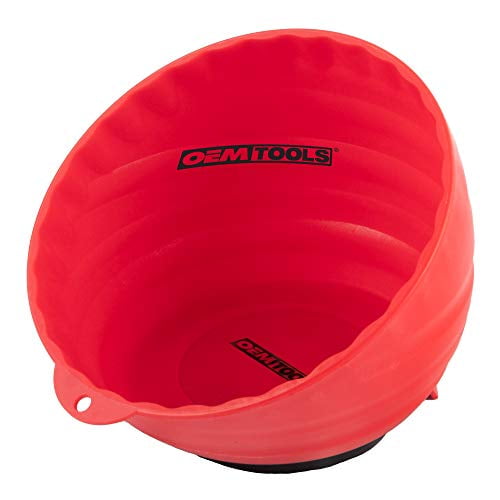OEMTools Magnetic Nut Cup, Magnetic Bowls for Holding Nuts and Bolts, Red, 6 Inch