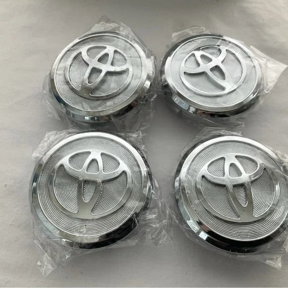 SET OF 4 TOYOTA WHEEL RIMS CENTER CAPS SILVER/CHROME Line Frosted LOGO 62MM CAMRY HIGHLANDER SIENNA RAV4 AVALON VENZA PRIUS C V CHR