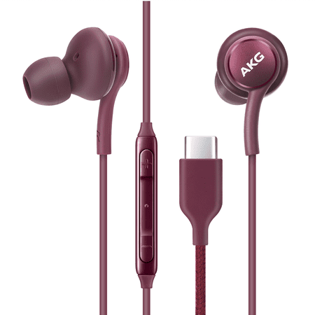 OEM UrbanX 2021 Type-C Stereo Headphones for Samsung Galaxy S20+ 5G Braided Cable - with Microphone (Purple) USB-C Connector (US Version)