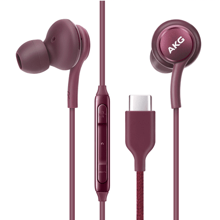 OEM UrbanX 2021 Type-C Stereo Headphones for Xiaomi 11 Lite 5G NE Braided Cable - with Microphone (Purple) USB-C Connector (US Version)