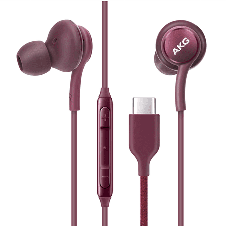 OEM UrbanX 2021 Type-C Stereo Headphones for Xiaomi Mi 11 Lite 5G Braided Cable - with Microphone (Purple) USB-C Connector (US Version)