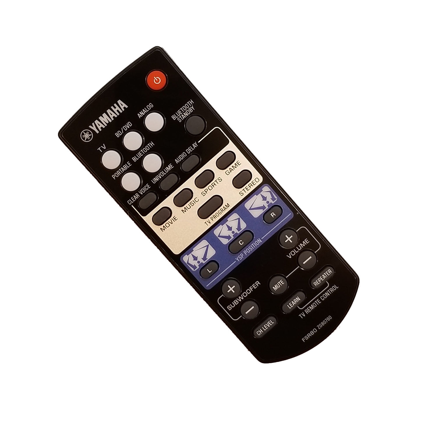 Nuovo Telecomando di ricambio per Yamaha Soundbar ATS-1050 ATS-1060 ATS-1070 ATS-1080 YAS-1080 YAS-108 YAS-207 SRT-700 FSR66 FSR71 FSR73 FSR78 ZP80760 ZP807600 ZV28960 ZV289600 ZJ78750 ZJ787500 Remote