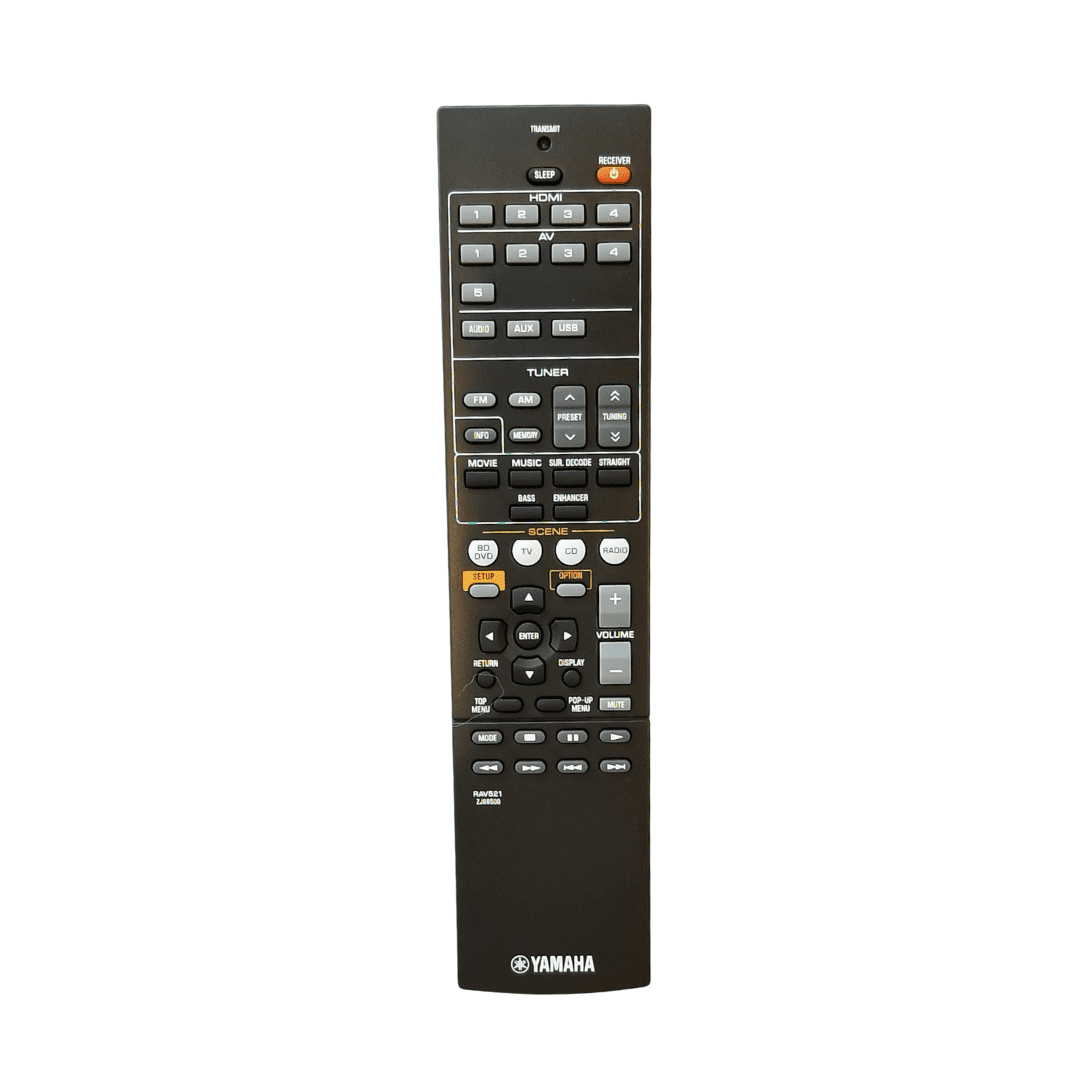 OEM Yamaha Remote Control ZJ66500, RAV521 for Audio Receivers HTR-3067, RXV377, RXV377BL, YHT4910U
