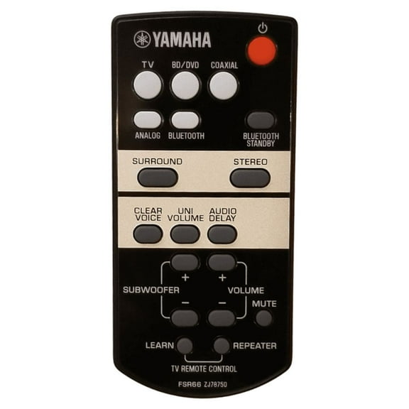 OEM Yamaha Remote Control ZJ78750, FSR66 for Yamaha Soundbars YAS103, ATS1030