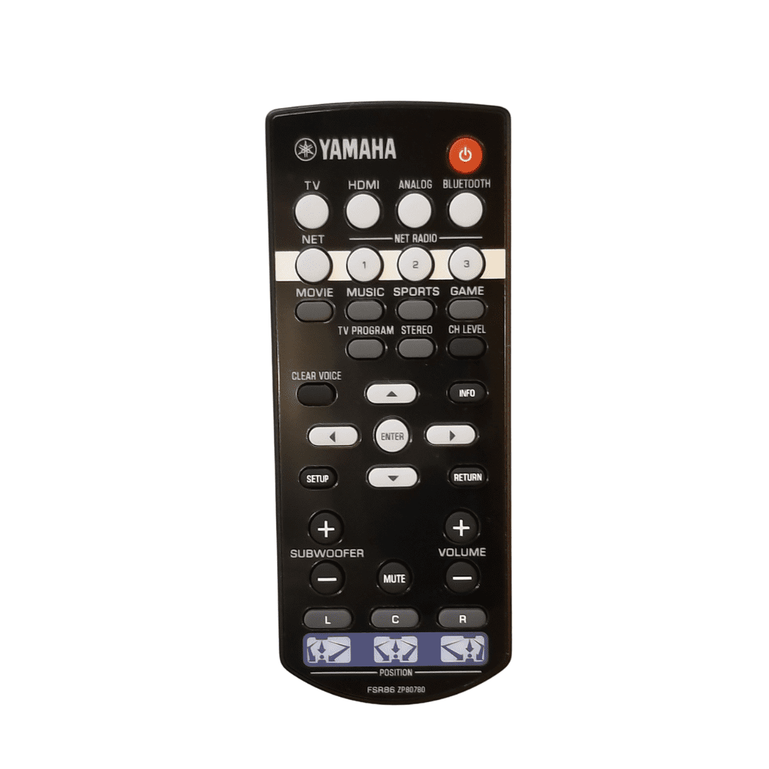 OEM Yamaha Remote Control ZP807800, FSR86 for Yamaha Soundbars YSP1400