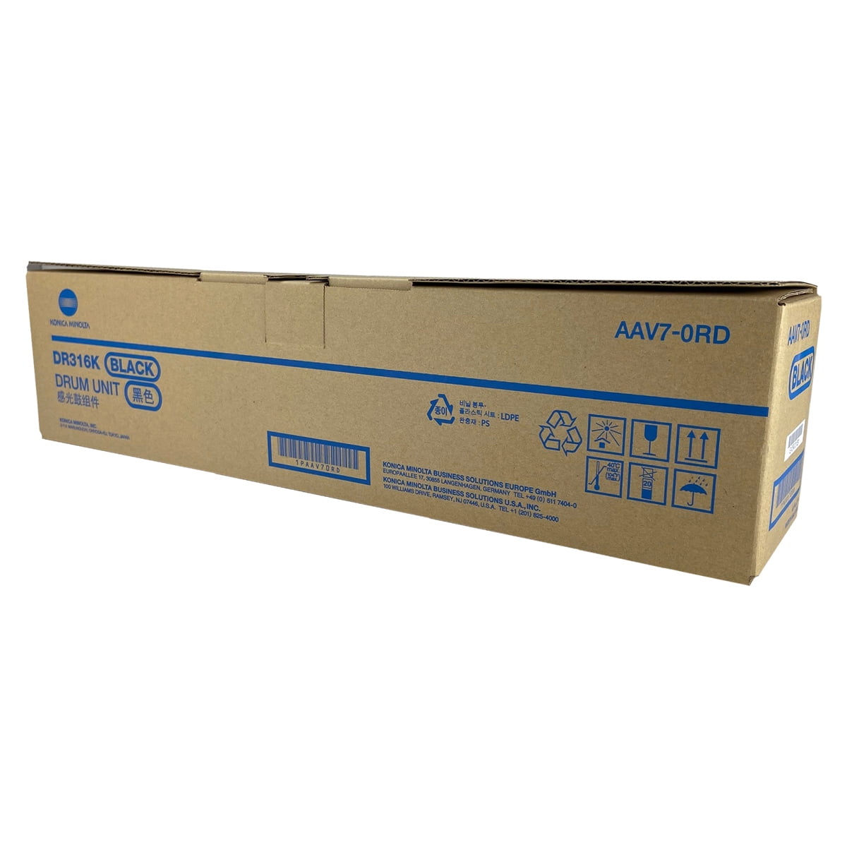 OEM konica minolta dr-316k (aav70rd) drum unit, black, 170k - 225k yield - for use in konica minolta bizhub c360i printer, bizhub c250i printer, bizhub c300i
