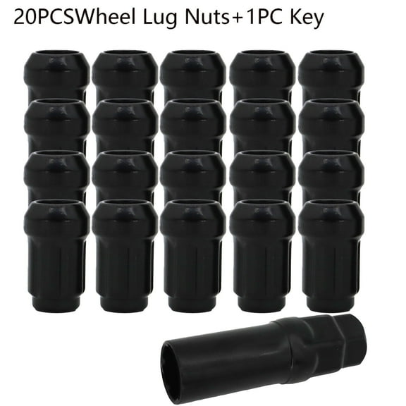OEMASSIVE 20x Black 6 Spline Tuner Wheel Lug Nut Bolts M12x1.5 For Acura Honda Kia Hyundai