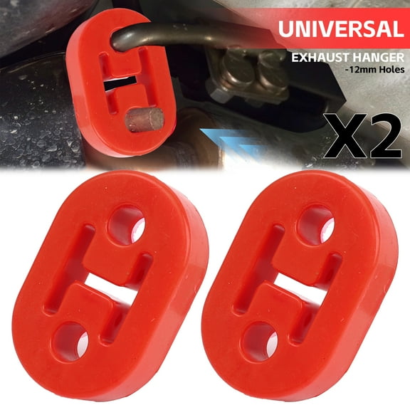 OEMASSIVE 2PC Polyurethane Rubber Exhaust Tail Pipe Mount Holder Brackets Hanger Insulator