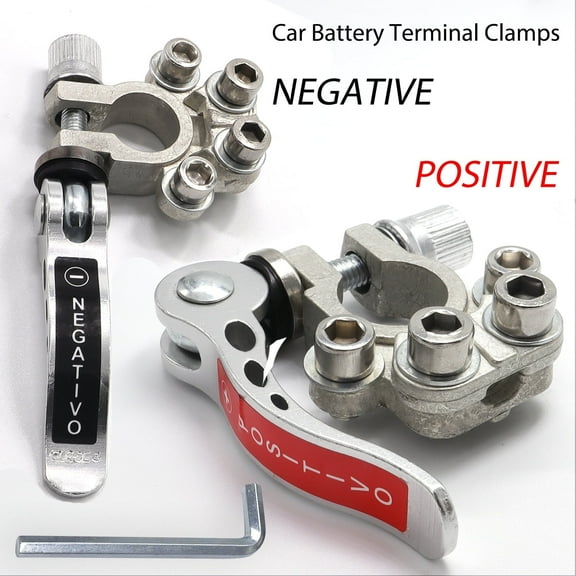 OEMASSIVE 2Pcs Car Battery Terminal Connectors Clamp Quick Release Adjust Disconnect Tool
