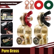 OEMASSIVE 2pcs Car Battery Terminal Clamp Connectors Positive Negative Release Disconnect