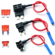OEMASSIVE 3X Piggy Back Fuse Tap Add A Circuit Mini Standard Blade Fuse Holder ATM ATP 12V