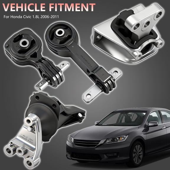 OEMASSIVE 4PCS Engine Motor & Trans Mount Set Kit for Honda Civic 1.8L 2006-2010 Automatic