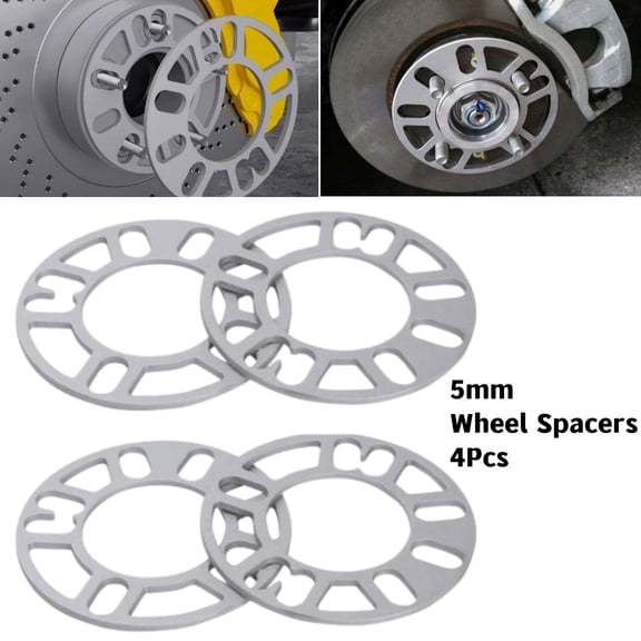 OEMASSIVE 4Pcs Aluminum Universal Car Wheel Rim Extended Spacers Shims Plate for 4 and 5 Stud