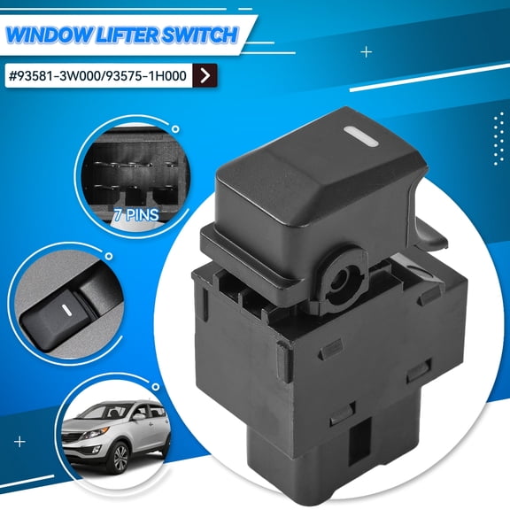 OEMASSIVE Car Window Control Switch Lifter Button #93575-1H000 369510-1000 93581-3W000 For Kia Sportage 2011-2016 935751H000 935813W000