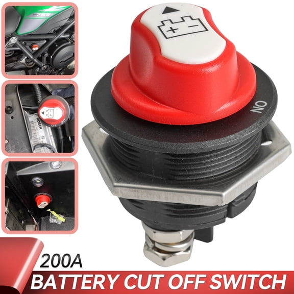 OEMASSIVE Heavy Duty Battery Isolator Switch 200A Power Cut ON/OFF for Car and Boat RV-Truck