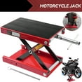 OEMASSIVE Motorcycle Scissor Jack Lift Center Stand Wide Deck 1100lbs