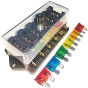 OEMASSIVE Universal Blade Fuse Box 6 Way Waterproof Fuse Holder Block For Car Bus Boat SUV