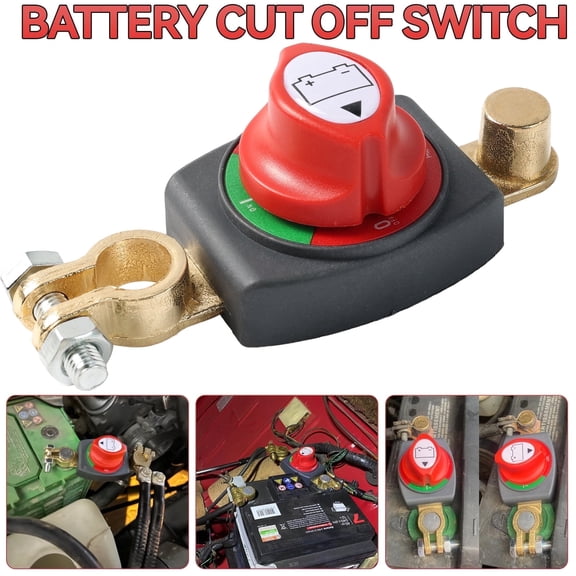 OEMASSIVE Universal Car Battery Switch Isolator Terminal Quick Cut-off Disconnect 12V-48V