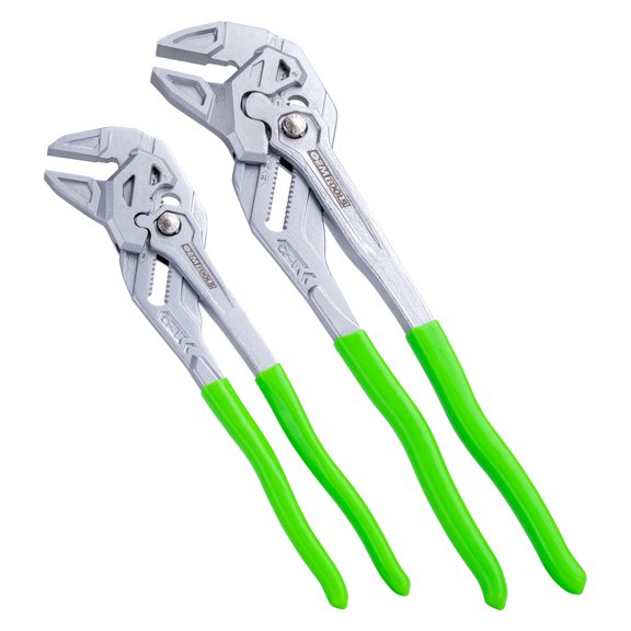 OEMTOOLS 22673 2-Piece (7" & 10") Push Button Groove-Joint Pliers, Non-Marring Jaws