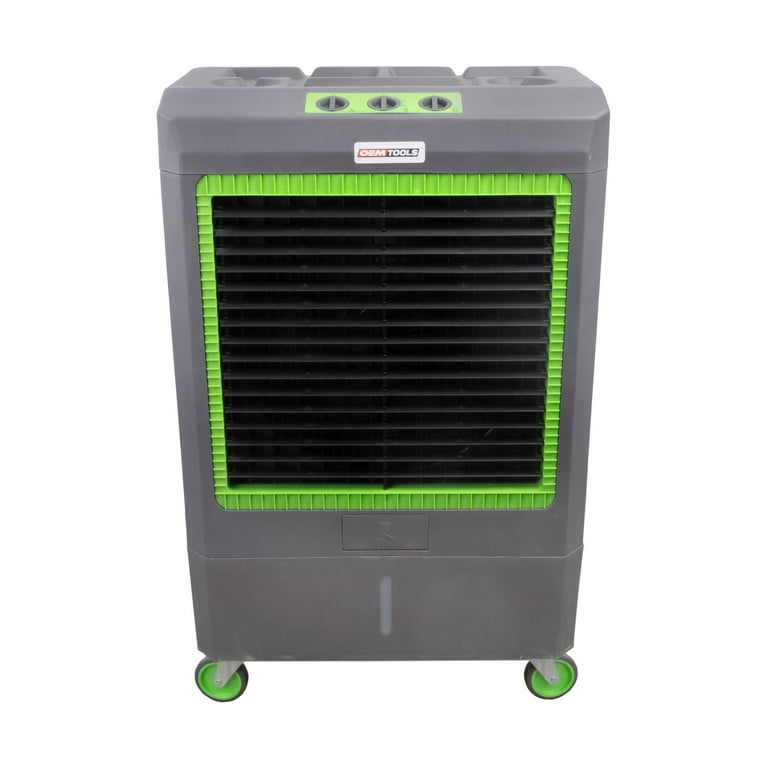 OEMTOOLS 23969 3-Speed Evaporative Cooler, Cools Up to 1,600 Square Feet,  Oscillates for Broad Coverage, 5300 CFM, Evap Air Cooler with Wheels -  Walmart.com