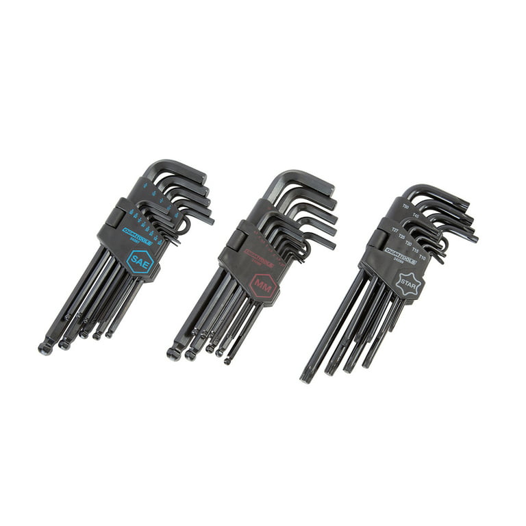 OEMTOOLS 24249 35 Piece SAE, Metric, Star Hex Key Set with Allen