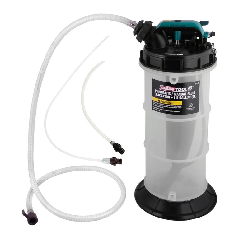 OEMTOOLS 24937 Pneumatic/Manual Fluid Extractor 1.5 Gallon (6L), Oil  Extractor, Oil Change Pump, Automotive Oil Extractor Pump, Oil Pump  Extractor 