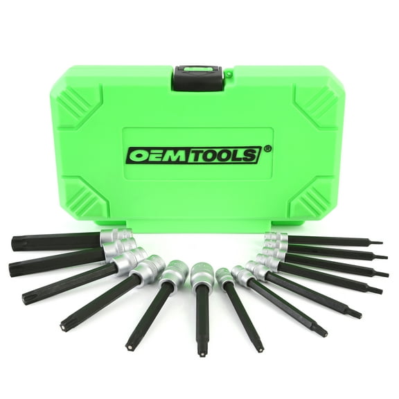 OEMTOOLS Magnetic Long Star Bit Socket Set, 13 Pieces