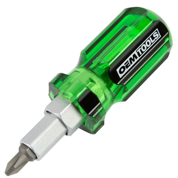 OEMTools 6 In 1 Stubby Screwdriver with Acetate Handle