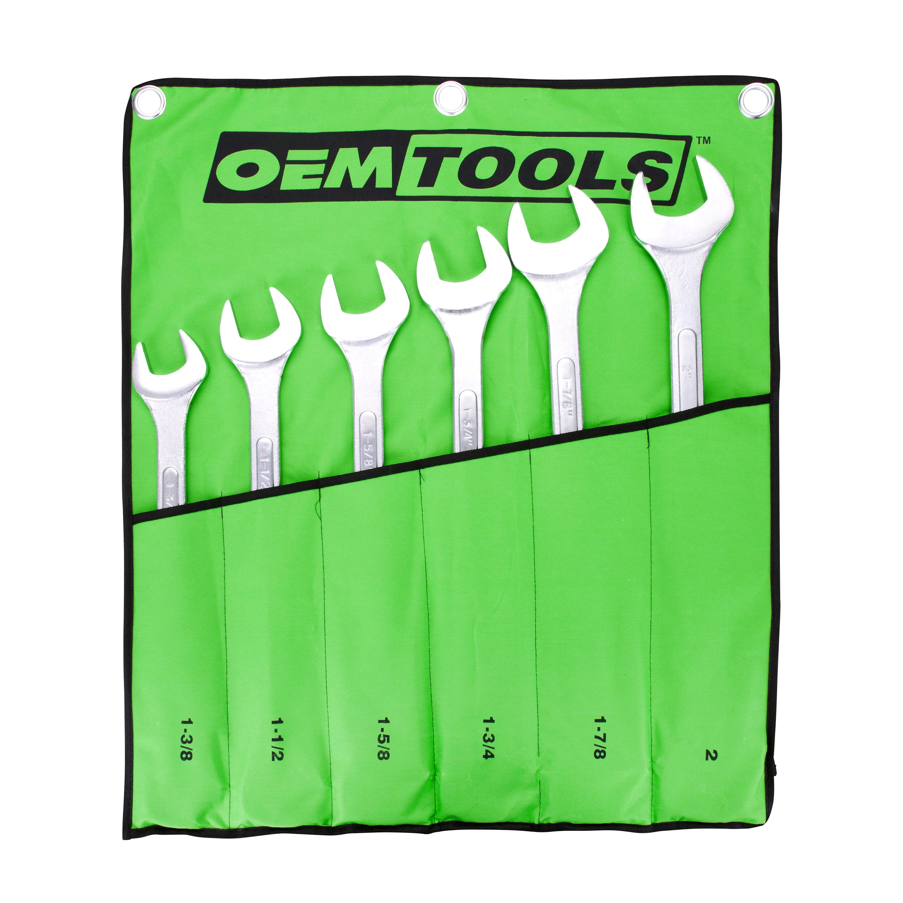 OEMTools Jumbo Angle Head Wrench Set (1-3/8" - 2"), SAE, 6 Piece Set