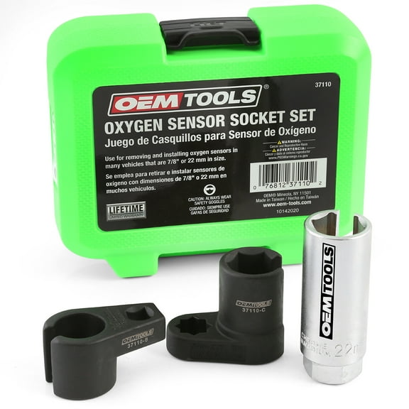 OEMTools Oxygen Sensor Socket Set, 3 Piece O2 Sensor Wrench Kit with Case