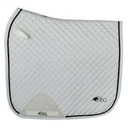 OEQ Traditional Dressage Saddle Pad White w/Emboid