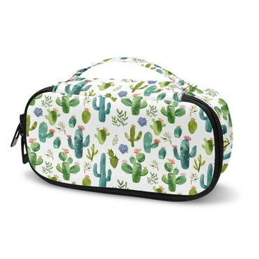 OEQINE Cactus Insulin Storage Bag Diabetic Testing Kit Zippered Insulin Storage Case Insulin Bags for Traveling with Top Handle Insulin Travel Cooling Case