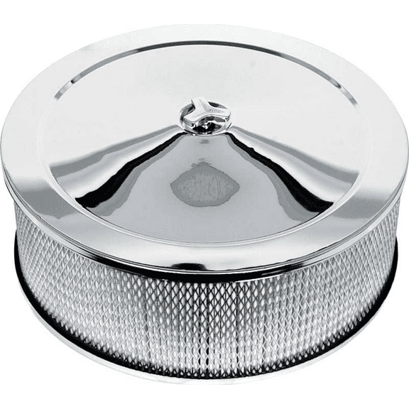 OER 14 x 5 Chrome Low Profile Open Element Air Cleaner Buick Chevy Pontiac Olds