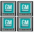 thumbnail image 1 of OER (4) Aqua Mark of Excellence Seat Belt Decals 1964-1967 Pontiac Chevy Buick, 1 of 1
