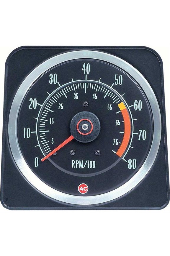 6469384 69 Camaro Tachometer, 6000 Red Line,w/8000 RPM