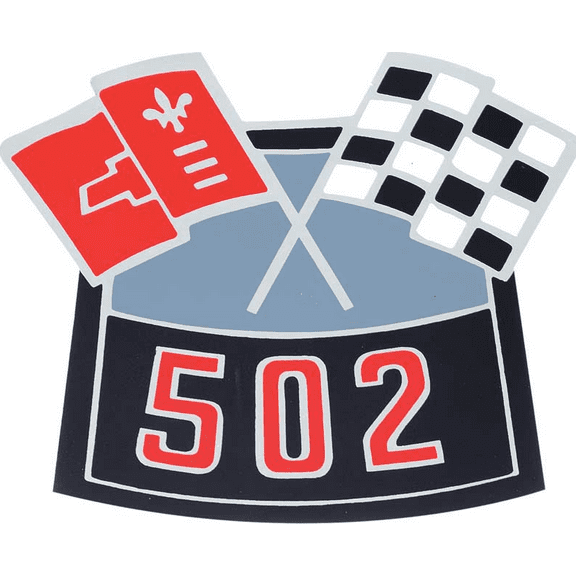 OER Air Cleaner Decal Crossed Flags 502 Camaro Nova Chevelle Impala Corvette