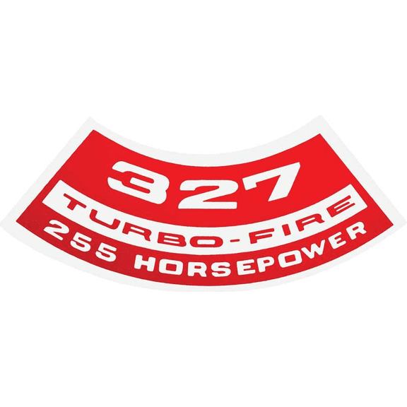 OER Air Cleaner Decal Turbo-Fire 327/255 HP Camaro Nova Chevelle Impala Corvette