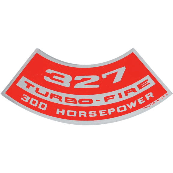 OER Air Cleaner Decal Turbo-Fire 327/300 HP Camaro Nova Chevelle Impala Corvette