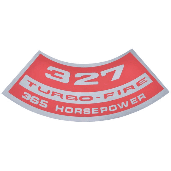 OER Air Cleaner Decal Turbo-Fire 327/365 HP Camaro Nova Chevelle Impala Corvette