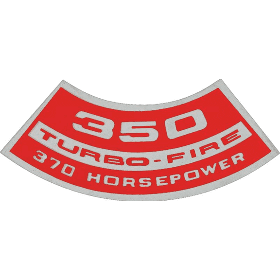 OER Air Cleaner Decal Turbo-Fire 350/370 HP Camaro Nova Chevelle Impala Corvette