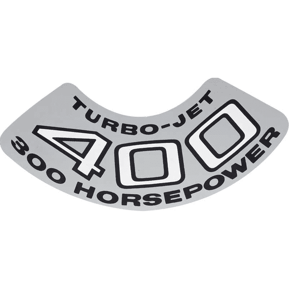 OER Air Cleaner Decal Turbo-Jet 400/300 HP Camaro Nova Chevelle Impala Corvette