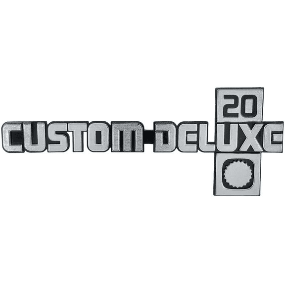 OER "Custom Deluxe 20" Fender Emblem For 1981-1988 Chevy Pickup Trucks