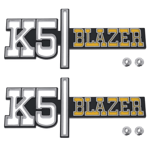 OER Front Fender "K5 Blazer" Emblem Set 1973-1974 Chevy K5 Blazer