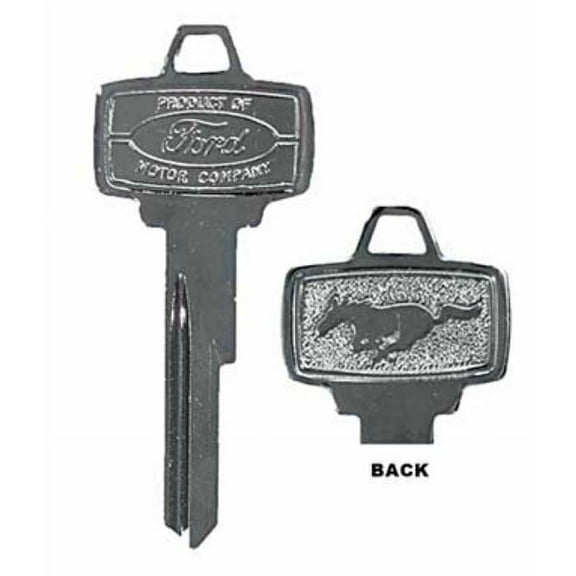 OER Original Type Ignition Key Blank W/ Pony and Ford Logo 1964-1966 Mustang