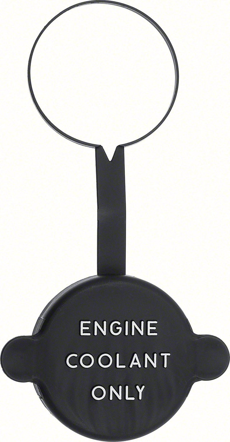 OER Radiator Overflow Jar Cap With Blue Lettering – Fits 1973-1981 Pontiac Firebird